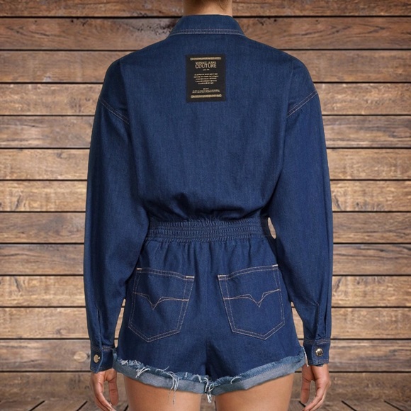 Versace Denim Romper - Picture 2 of 10